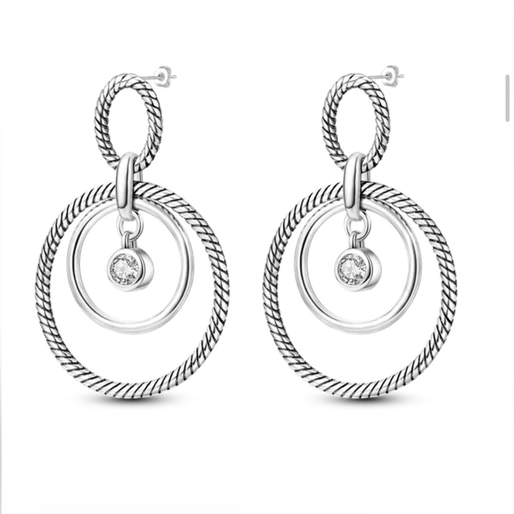 925 sterling silver earrings with crystal